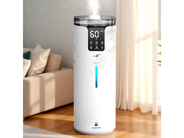 Humidifier Large Room, 4.2 Gal/16L Large Humidifier for 1500 sq. ft, 360° Nozzles Cool Mist Ultrasonic, Top Fill Tower Humidifiers for Bedroom...