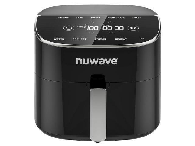 Nuwave Brio Plus 8 Qt Air Fryer, PFAS Free, New & Improved, Digital Touch Screen, Cool White Display, 50°F~400°F in Precise 5°, 5 Cook Functions,...