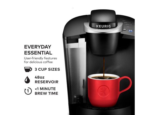 Keurig K-Classic Single Serve K-Cup Pod Coffee Maker, with 3 Brew Sizes, 48oz Removable Reservoir, Black