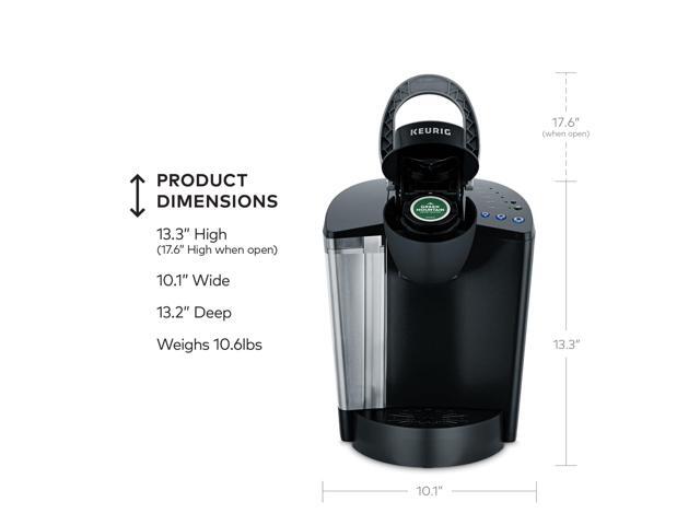 Keurig K-Classic Single Serve K-Cup Pod Coffee Maker, with 3 Brew Sizes, 48oz Removable Reservoir, Black