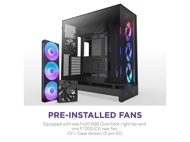 NZXT - H9 Flow RGB 2025 ATX Mid-Tower Dual-Chamber PC Case - Black - image 11