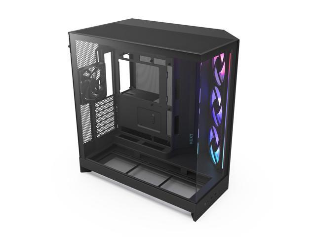 NZXT - H9 Flow RGB 2025 ATX Mid-Tower Dual-Chamber PC Case - Black - image 9