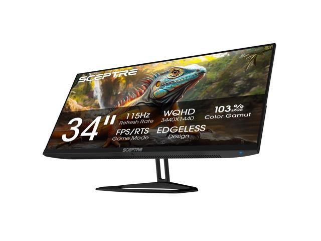 Sceptre New 34-inch IPS Gaming Monitor 3440 x 1440 up to 115Hz DP HDM Build-in Speakers, Machine Black 2026