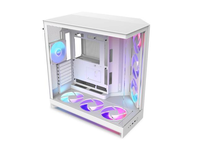 NZXT - H9 Flow+ RGB 2025 ATX Mid-Tower Dual-Chamber PC Case - White - image 9