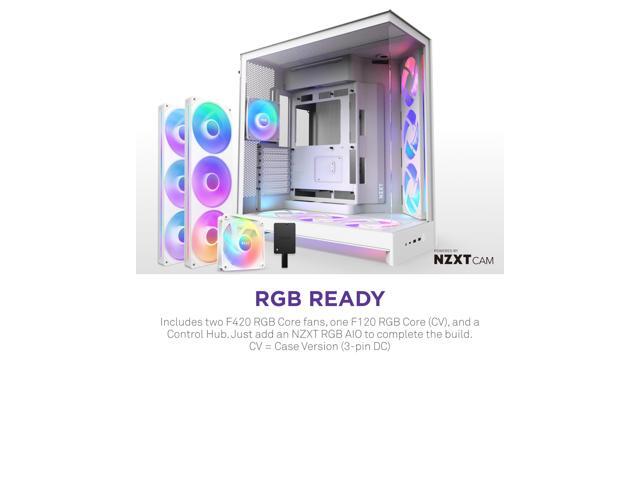 NZXT - H9 Flow+ RGB 2025 ATX Mid-Tower Dual-Chamber PC Case - White - image 11