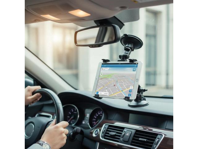 iBasics Tablet PC Holder 360° Rotating Suction Cup Mount, Adjustable Flexible Stand for Car, Home, Desk, Windshield, Universal Fit for 411' Tablets...