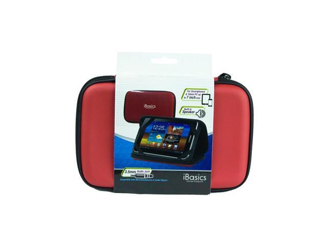 iBasics Portable Tablet Speaker Case with Rechargeable Battery, Built-In Stereo Sound, 3.5mm Audio Jack, Protective Pouch for 7-Inch Tablets &...