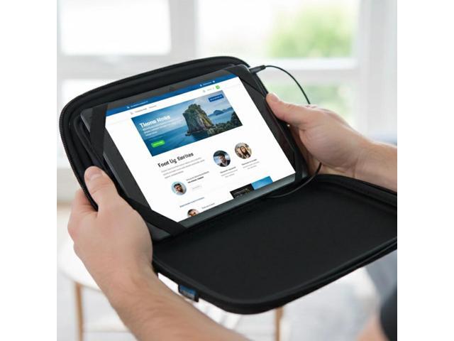 iBasics Portable Tablet Speaker Case with Rechargeable Battery, Built-In Stereo Sound, 3.5mm Audio Jack, Protective Pouch for 7-Inch Tablets &...