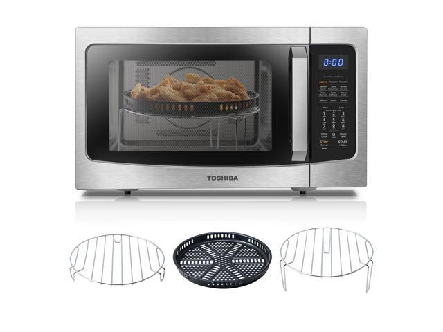 Toshiba Air Fryer Combo 4-in-1 Countertop Microwave Oven, Smart Sensor, Convection, Mute Function, Position Memory 13.6' Turntable, 1.5 Cu Ft,...