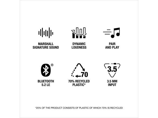 Marshall - Acton III Bluetooth Home Speaker with Bass / Treble / Volume Controls and 3.5 mm Auxiliary Input - Midnight Blue - image 7