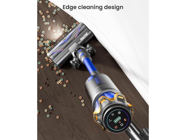 Cordless Vacuum Cleaner, Upgraded 580W 48KPA 65Mins Cordless Stick Vacuum Cleaner with Self-Standing and Touch Screen, Anti-tangle Wireless Vacumm,...