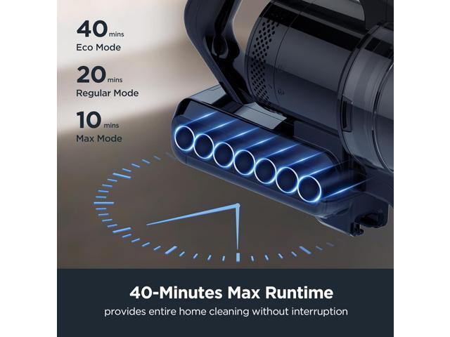 Eureka RapidClean Pro NEC280TL Cordless Stick Vacuum Cleaner Lightweight 5.3 lbs, 40-Min Runtime, LED Headlights, 3 Power Modes, Ideal for Pet...