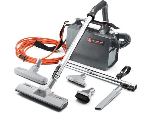 Hoover Commercial PORTAPOWER Lightweight Canister Vacuum Cleaner with Attachments, Portable Carriable Handheld Small Professional Grade Bagged, 8.