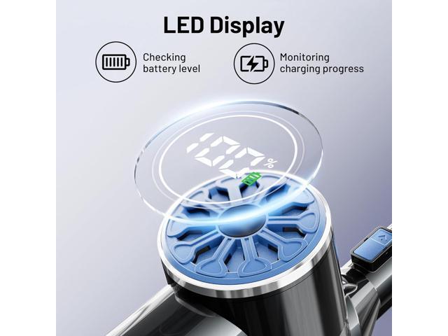 Cordless Vacuum Cleaner with Self-Standing, LED Screen Stick Vacuum Cleaners for Home, Lightweight Powerful Suction Vacuum, 6-in-1 Rechargeable...