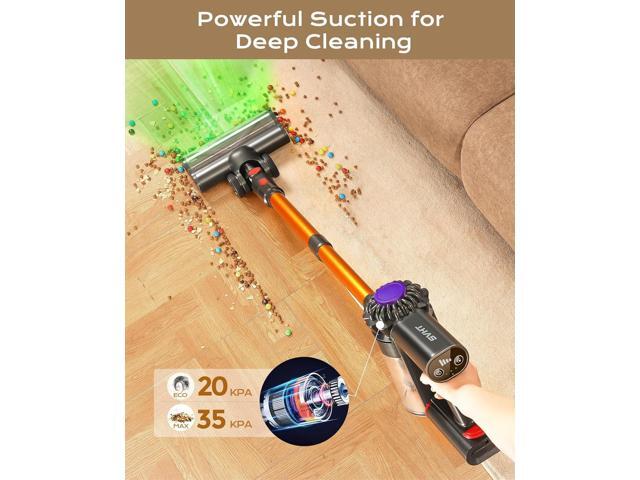 Cordless Vacuum Cleaner, 45Mins Powerful Vacuum Cleaners for Home, Lightweight Stick Vacuum Cordless with Advanced Green Light Tech, Rechargeable...