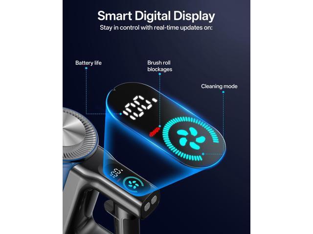 Cordless Vacuum Cleaner, 8-in-1 Cordless Stick Vacuum Cleaner with 3 Suction Modes, Up to 45mins Runtime, Rechargeable, Self-Standing, Wireless...