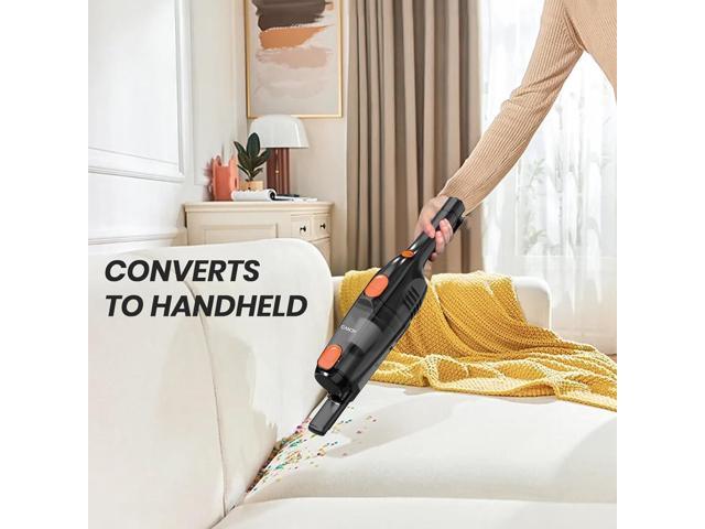 Corded Stick Vacuum Cleaner, Powerful Suction Handheld Vacuum with One-Click Dust Disposal, 3-in-1 Use for Hard Floor, Ceramic Tile, 0.8 Liters...