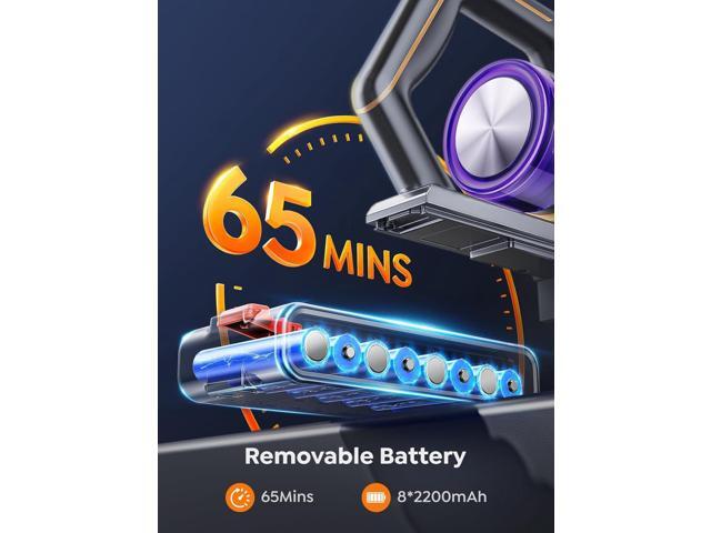 Cordless Vacuum Cleaner, 600W 50KPA 65 Mins Vacuum Cleaners for Home, Cordless Stick Vacuum with Powerful Suction, Wall Mount Charging Dock,...