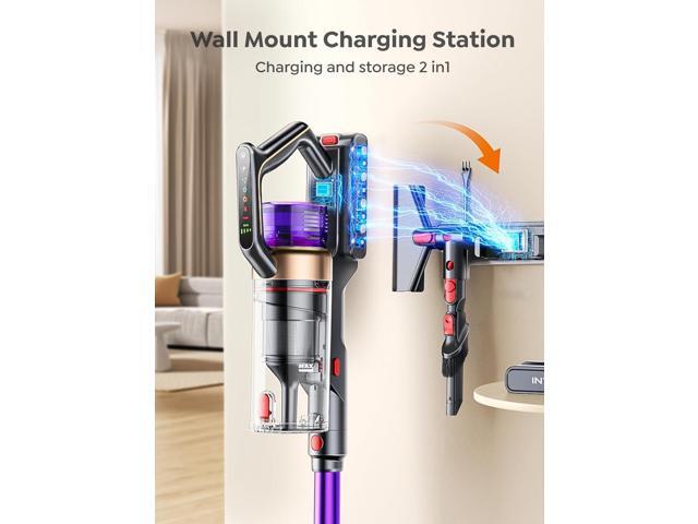 Cordless Vacuum Cleaner, 600W 50KPA 65 Mins Vacuum Cleaners for Home, Cordless Stick Vacuum with Powerful Suction, Wall Mount Charging Dock,...