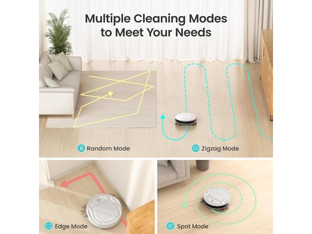 Lefant Robot Vacuum Cleaner, Strong Suction, 120 Mins Runtime, Slim, Low Noise, Automatic Self-Charging, Wi-Fi/App/Alexa Control, Ideal for Pet...