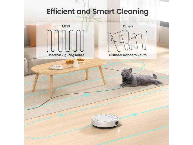Lefant Robot Vacuum Cleaner, Strong Suction, 120 Mins Runtime, Slim, Low Noise, Automatic Self-Charging, Wi-Fi/App/Alexa Control, Ideal for Pet...