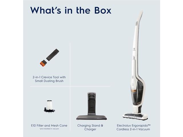 Electrolux Ergorapido Cordless 2-in-1 Vacuum Cleaner with High Suction Power and 180-Degree EasySteer Mobility, 48-Minute Run Time, 2 Power Modes,...
