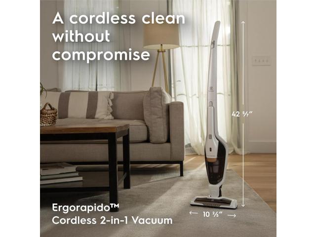 Electrolux Ergorapido Cordless 2-in-1 Vacuum Cleaner with High Suction Power and 180-Degree EasySteer Mobility, 48-Minute Run Time, 2 Power Modes,...