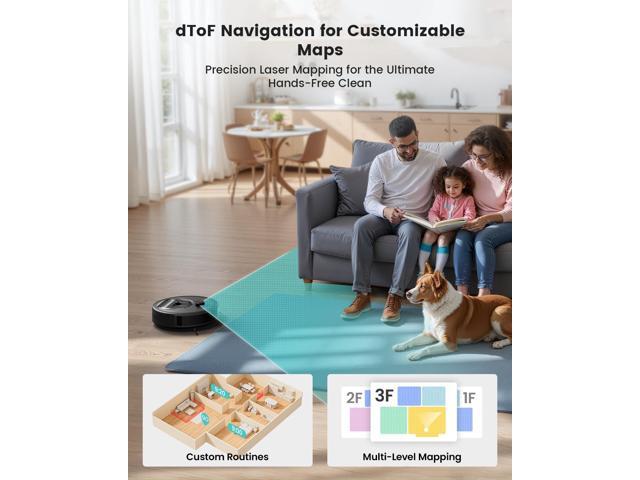 Lefant LiDAR Robot Vacuum and Mop, 450ml Visible Dustbin, Upgraded 190° PSD Obstacle Avoidance, Customized Cleaning, Multi-Floor Mapping, 150 Mins...