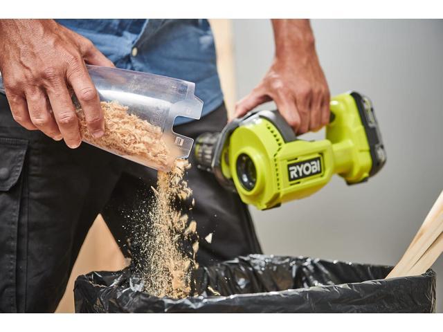 Ryobi - Handheld Vacuum Cleaner 18V - 29 AW - 1000 L/min - 0.85 m3/min - Collector 600 ml - RHV18-0