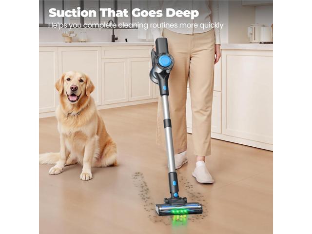 Cordless Vacuum Cleaner, Powerful Lightweight Stick Vacuum with Self-Standing, Anti-Tangle, 8-in-1 Rechargeable Vacuum Cleaners for Home, Hardwood...