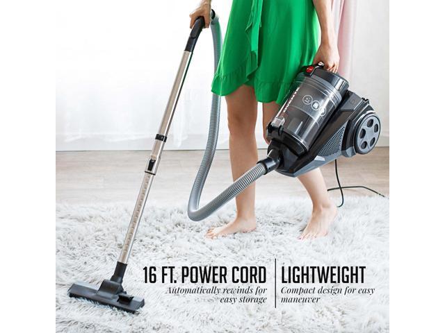 OVENTE Bagless Canister Vacuum Cleaner with 3L Dust Cup, Powerful Suction, Telescoping Wand, Retractable Cord and Accessories, 1400W Lightweight...