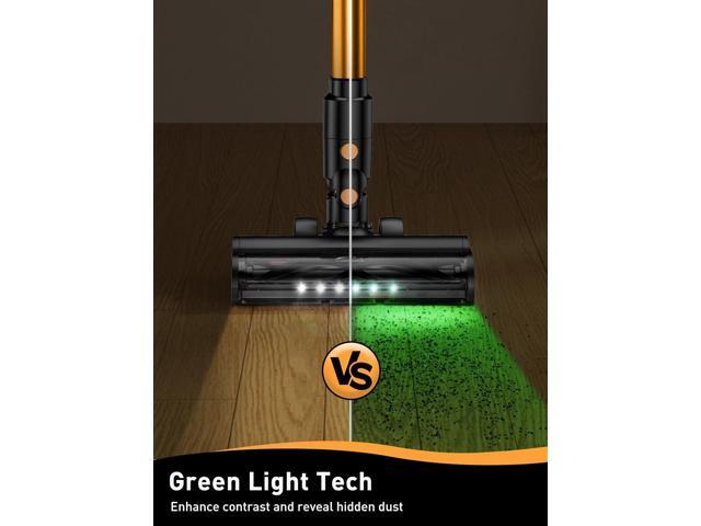 Cordless Vacuum Cleaner, 40Kpa 8 in 1 Powerful Suction Lightweight Stick Vacuum Cleaner for Home, LED Display, 3 Suction Modes, 45Mins Detachable...