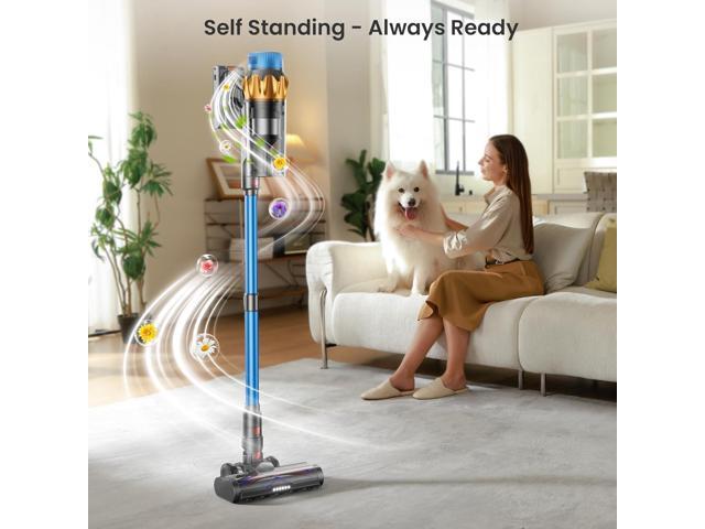 Cordless Vacuum Cleaner, 580W 48KPA 70Mins Vacuum Cleaners for Home, Self-standing Stick Vacuum with Aromatherapy, Anti-Tangle Brush, Wall Mount...