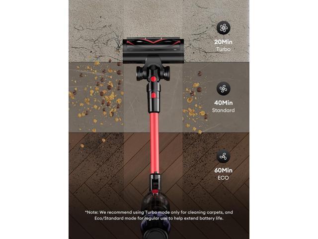 Ultenic Cordless Vacuum Cleaner, 550W/50Kpa, 60Mins Runtime, 180°Bendable Wand, Anti-Tangle Brush, Stick Vacuum Cordless with Charging Dock,...