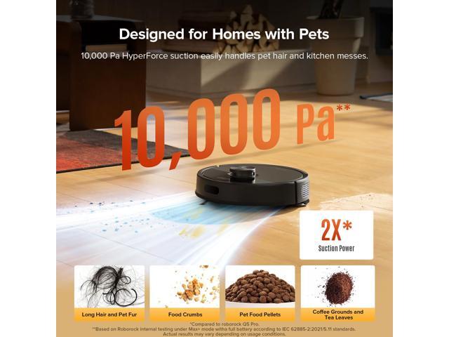 roborock Q7 M5 Robot Vacuum and Mop Combo, 10,000Pa HyperForce Suction, Robotic Vacuum Cleaner, Dual Anti-Tangle System, APP-Controlled Mopping,...