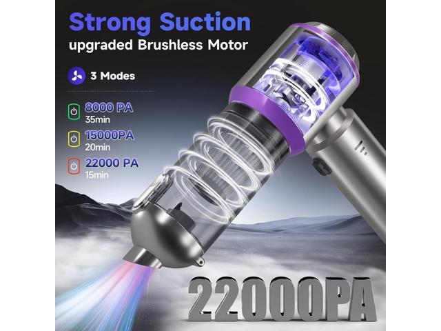 Car Vacuum Portable Cordless, 22000PA High Power handheld Vacuum Cleaner with Brushless Motor,11 in 1 Mini Hand Held Vacuum Cordless Rechargeable...