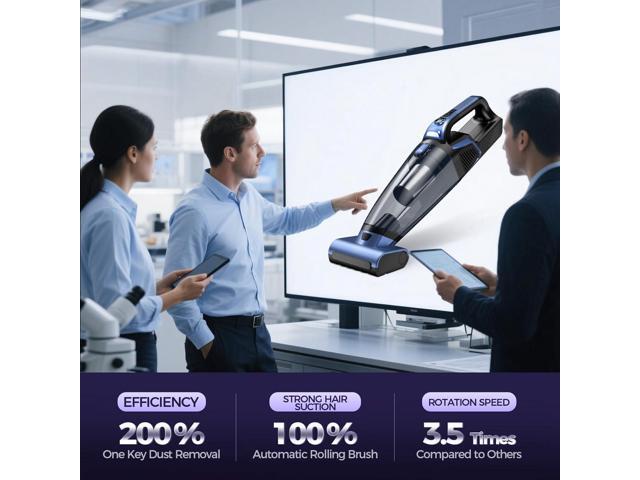 Pet Hair Handheld Vacuum Cordless: 20000PA High Power Car Vacuum with Motorized Brush and LED Light, Rechargeable Hand Held Vacuum Cleaner with...