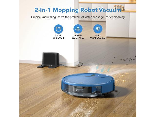 Robot Vacuum and Mop Combo, 2 in 1 Robot Vacuum Cleaner with WiFi/App, Smart Robotic Vacuums with Strong Suction, Schedule, Self-Charging, Slim,...