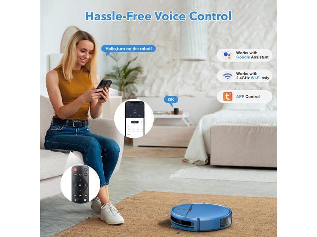 Robot Vacuum and Mop Combo, 2 in 1 Robot Vacuum Cleaner with WiFi/App, Smart Robotic Vacuums with Strong Suction, Schedule, Self-Charging, Slim,...