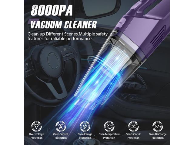 Handheld Vacuum Cordless Car Vac Portable with 8KPA & Multi Accessories & Low Noise, Lightweight Hand Held Vacuum Cordless Rechargeable for...