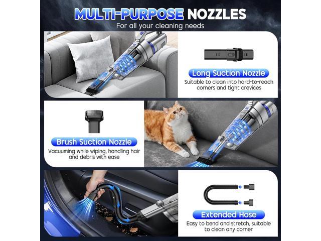 JONYJ Handheld Vacuum Cordless, 16000PA Strong Suction Hand Held Car Vacuum Cleaner, Portable Hand Vacuum Rechargeable with Multi-Nozzles & LED...