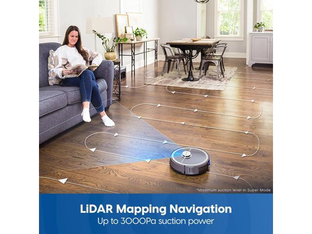 Vacmaster V10i 3-in-1 Robot Vacuum and Mop Combo with Self-Empty Station for 45 Days, LiDAR Navigation,3000Pa Strong Suction, Multi-Floor Mapping...