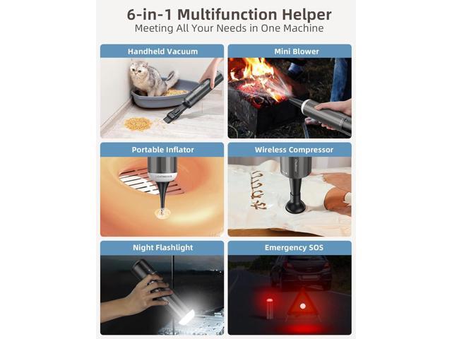 Chuboor Handheld Car Vacuum Cleaner, 14,000Pa Cordless Vacuum Cordless Rechargeable, 120 WPowerful Mini Hand Vacuum with Multifunctional Nozzle for...