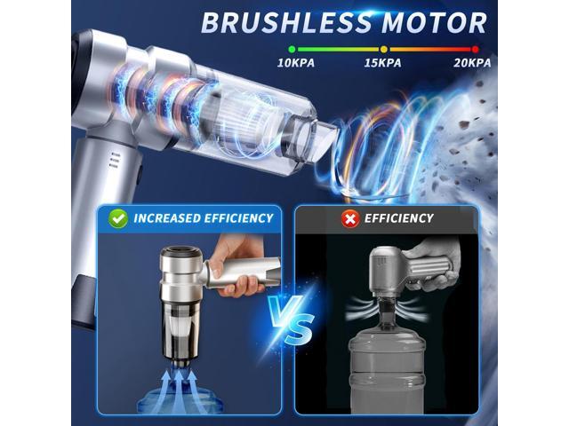 Car Vacuum Portable Cordless, 21000PA High Power Handheld Vacuum Cleaner with Brushless Motor,Mini Hand Held Vacuum Cordless Rechargeable Air...