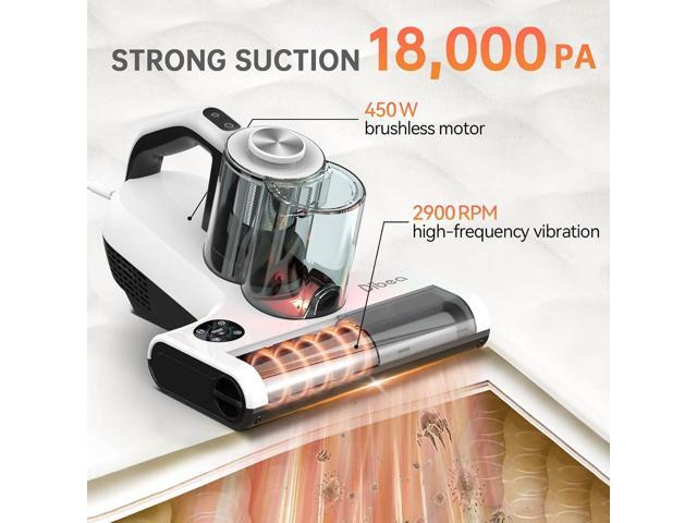 Dibea Handheld Mattress Vacuum, Upholstery Bed Vacuum Cleaner Machine, 18KPa Suction, 140 Heating, Smart Dust Sensor, Washable HEPA Filter, Deep...