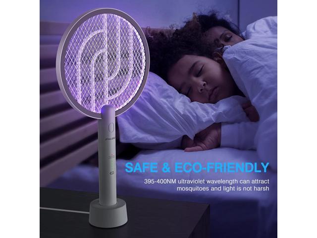 PALONE Electric Fly Swatter 3000V Bug Zapper Racket 2 in 1 Fly Swatter with 1200mAh Battery Rechargeable Mosquito Killer Lamp with 3 Layers Safety...