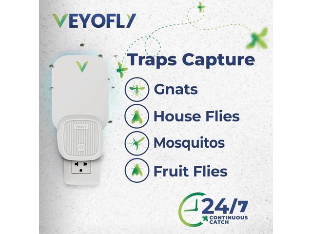 VEYOFLY (Starter Kit) Fly Catcher Indoor, Fly Trap, (2 Device + 6 Refills) Fruit Fly Traps for Indoors, Gnat Traps for House Indoor, Bug Killer,...