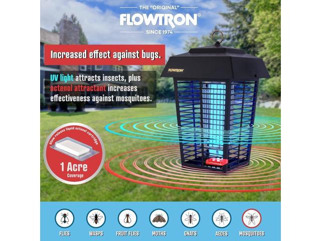 Flowtron Bug Zapper, 1 Acre of Outdoor Coverage with Powerful 40W Bulb & 5600V Instant Killing Grid, Electric Insect, Fly & Mosquito Zapper, Made...