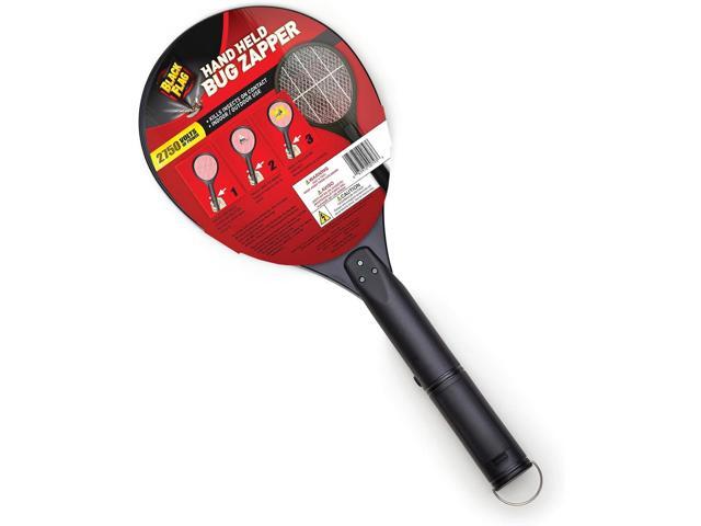 Black Flag 2-Pack Electric Bug Zapper Rackets Mosquito & Fly Swatter, Battery Operated (Black)