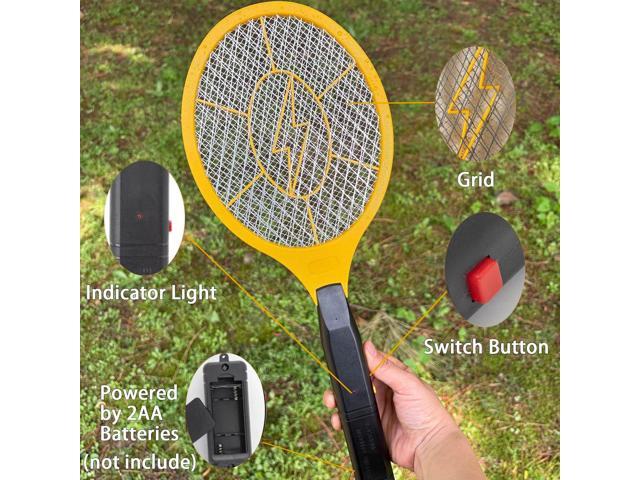 2 Pack Electric Fly Swatter, Handheld Bug Zapper Racket for Outdoor & Indoor, Mosquito Zapper Racket Battery Powered Tennis Mosquito Rackets for...